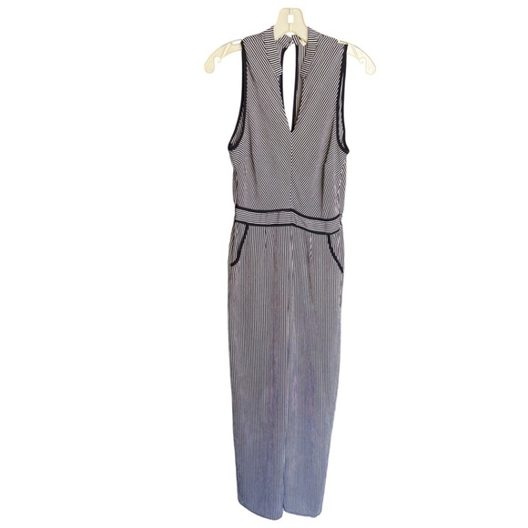 Striped Black and White Women's Dress - Picture 1 of 9
